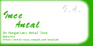 ince antal business card